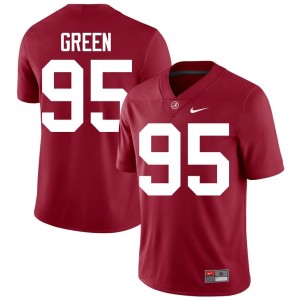 NCAA UA Crimson Tide Mens College Football #95 Anderson Green Crimson Jersey 680851-497