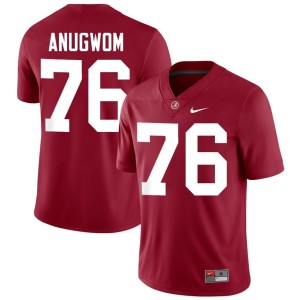 High School #76 Crimson College Football Men Arkel Anugwom Alabama Crimson Tide Jerseys 792054-349