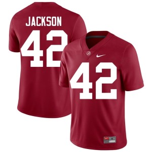 University College Football Mens Ben Jackson #42 UA Crimson Tide Crimson Jersey 558639-922