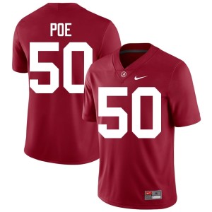 Limited Alabama Crimson Tide #50 Men's Crimson College Football Casey Poe Jersey 166393-448
