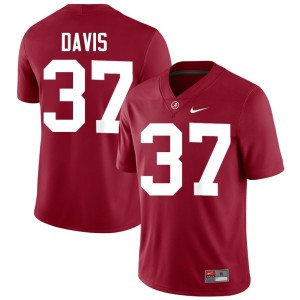 Embroidery #37 Crimson College Football Cole Davis Mens University of Alabama Jerseys 344554-352