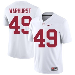 Limited Go Bama Men #49 White Conner Warhurst College Football Jersey 365624-392
