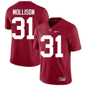 2026-27 Mens College Football #31 Crimson Tide Cooper Mollison Crimson Jerseys 823467-812