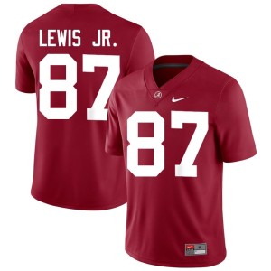 University #87 Danny Lewis Jr. Men College Football Crimson Bama Jerseys 379224-205