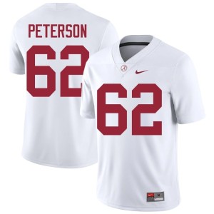 2026-27 Men #62 White Davis Peterson College Football Crimson Tide Jerseys 758622-231
