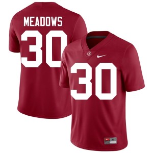 NCAA Men College Football Derek Meadows Crimson Tide #30 Crimson Jerseys 785912-971