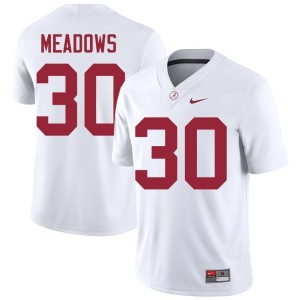 Alumni Derek Meadows White #30 Alabama Crimson Tide Mens College Football Jerseys 350896-456