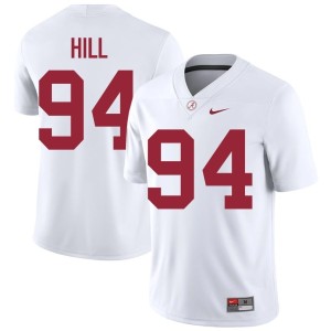 2026 White Go Bama #94 Edric Hill College Football Men Jerseys 846590-148