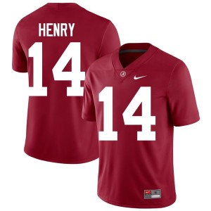 Stitched Fatutoa Henry University of Alabama #14 Mens Crimson College Football Jersey 189721-967