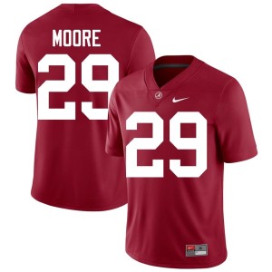 University #29 College Football Crimson Tide Men's Fredrick Moore Crimson Jersey 778362-297