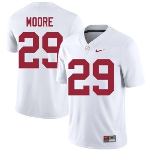 2026 College Football Roll Tide White Mens Fredrick Moore #29 Jersey 699657-125