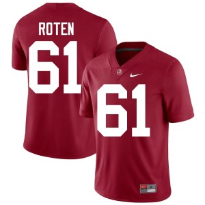 Stitched Crimson #61 Graham Roten College Football Roll Tide Mens Jersey 185494-338