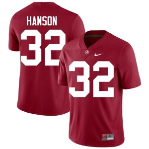 High School College Football Griffin Hanson Alabama Crimson Tide #32 Men Crimson Jersey 769928-793