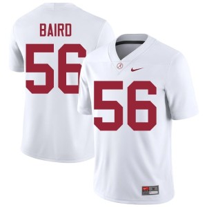 Official White #56 UA Crimson Tide Men's JD Baird College Football Jersey 888230-951