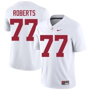 2026 #77 Mens Jaeden Roberts White College Football Alabama Jersey 916226-428