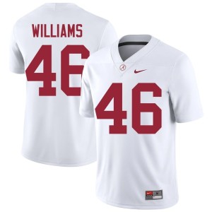 Game College Football Men White #46 UA Crimson Tide Jay Williams Jersey 250753-300