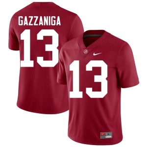 NCAA College Football John Gazzaniga Crimson University of Alabama #13 Men Jersey 151263-836