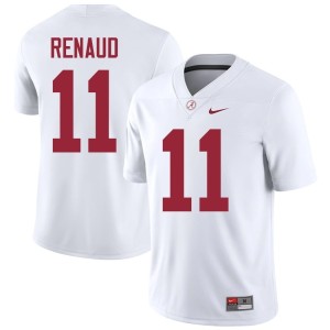 Embroidery Jordan Renaud #11 Mens College Football White Alabama Jersey 732930-273