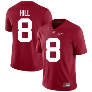 Stitched Alabama Crimson Tide Justin Hill Men's #8 Crimson College Football Jersey 471454-992
