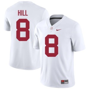 Limited University of Alabama White College Football Mens #8 Justin Hill Jerseys 482149-105