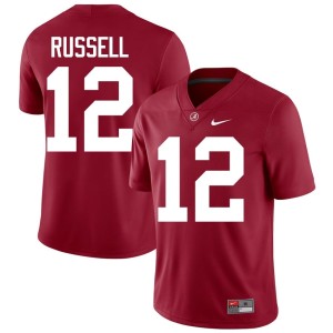 NCAA College Football Crimson #12 Keelon Russell Men's UA Jerseys 465272-374
