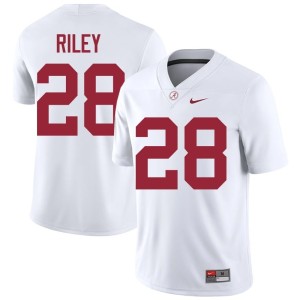 Replica Kevin Riley #28 Men's UA Crimson Tide White College Football Jersey 808335-165