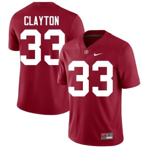 Alumni College Football #33 Men's Kyle Clayton Alabama Crimson Tide Crimson Jersey 326472-967