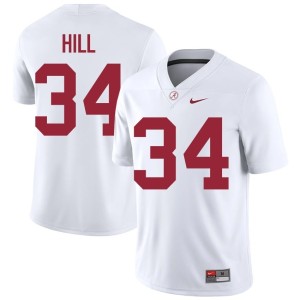 Limited White London Hill Men's College Football Alabama Crimson Tide #34 Jerseys 150897-574