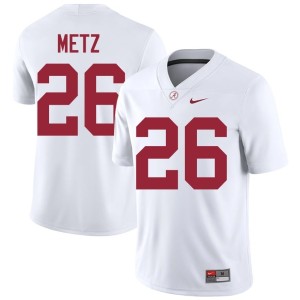 Game White Mens College Football Bama Luke Metz #26 Jerseys 829959-521