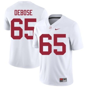 Alumni Go Bama College Football White Micah DeBose #65 Men's Jerseys 949937-337