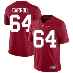 2026-27 UA Crimson Tide Crimson College Football #64 Men Michael Carroll Jerseys 147418-273