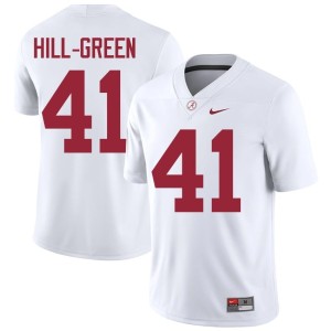 Stitched College Football Nikhai Hill-Green White Roll Tide Men's #41 Jerseys 747575-241