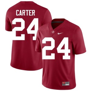 Game Crimson UA Crimson Tide #24 Mens Noah Carter College Football Jerseys 802950-537