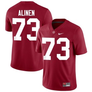 Game #73 College Football UA Olaus Alinen Men's Crimson Jersey 753114-807