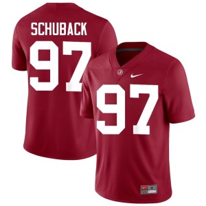 Stitched #97 Go Bama Mens Crimson College Football Reid Schuback Jerseys 478901-873