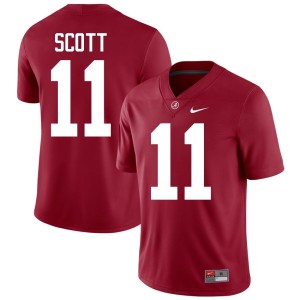 Official Go Bama #11 Men's Crimson Rico Scott College Football Jerseys 376300-254