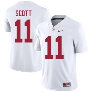 2026 #11 Rico Scott Roll Tide Mens College Football White Jersey 629990-227
