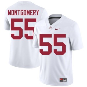Player #55 Mens Roq Montgomery White College Football UA Jerseys 638056-484
