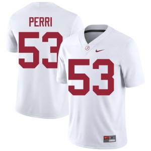 High School Alabama #53 Men White College Football Vito Perri Jersey 633319-536