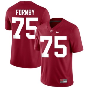 Game College Football #75 Men Crimson Wilkin Formby Crimson Tide Jersey 361297-489
