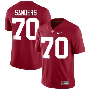 NCAA #70 College Football Bama William Sanders Mens Crimson Jersey 236351-369