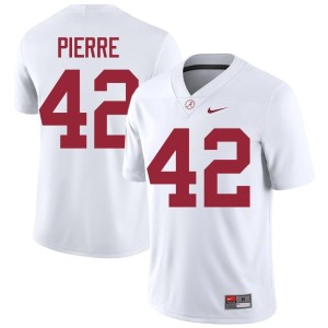 NCAA Yhonzae Pierre College Football Men's #42 Go Bama White Jersey 709868-886