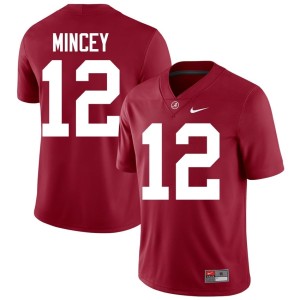 High School Bama Crimson Zavier Mincey College Football #12 Men Jersey 331361-242