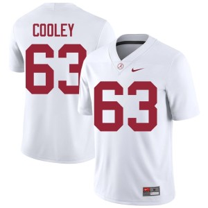 Limited Alabama Mens #63 White Bryson Cooley College Football Jersey 666095-639