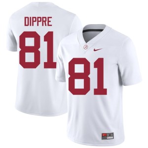 2026 #81 CJ Dippre UA Crimson Tide Men College Football White Jersey 463929-276