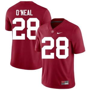 Alumni College Football Crimson Men's #28 Alabama Crimson Tide Carmelo O'Neal Jersey 390064-456