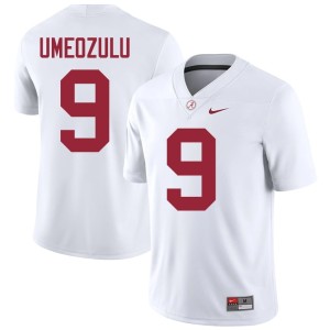 Stitched College Football #9 White Bama Desmond Umeozulu Mens Jerseys 607486-857