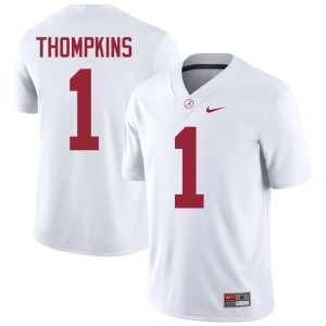 2026 Devan Thompkins Alabama #1 Mens White College Football Jersey 838892-156