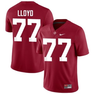 Stitched #77 Crimson College Football Crimson Tide Jackson Lloyd Men Jersey 382556-958