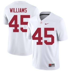 University #45 College Football UA Crimson Tide White Jay Williams Mens Jerseys 682570-788